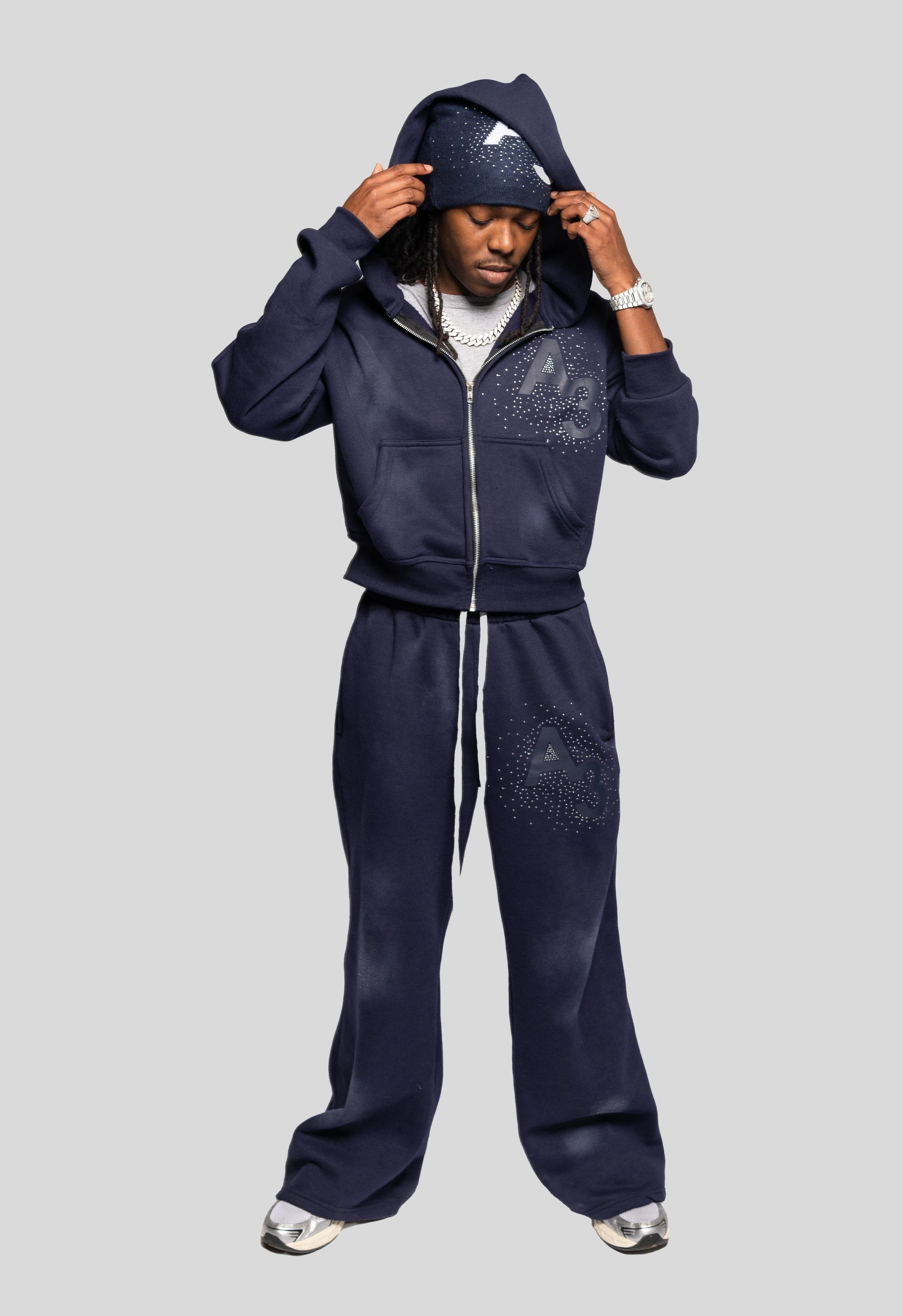 Navy Diamond Sweatsuit