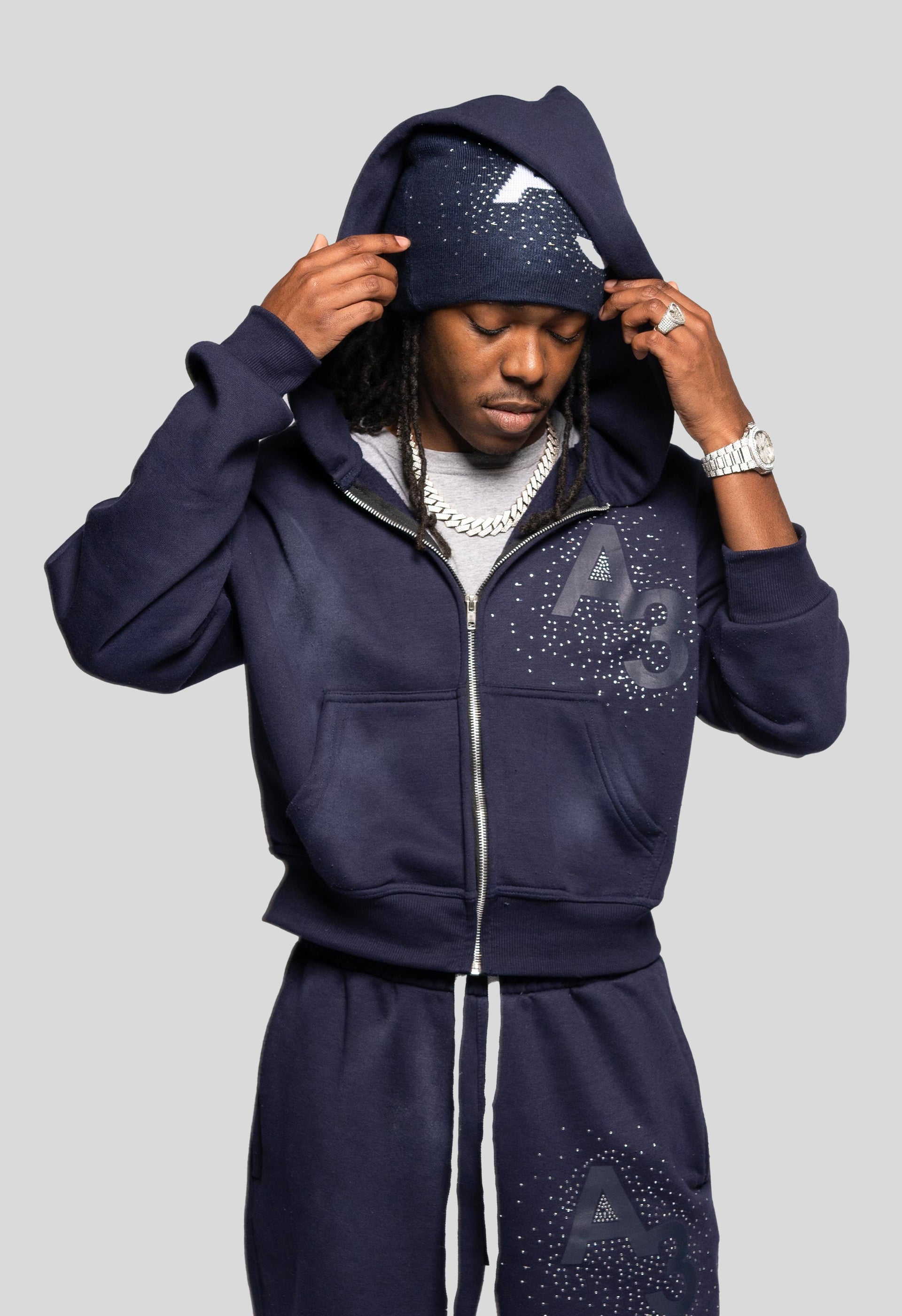 Navy Diamond Sweatsuit