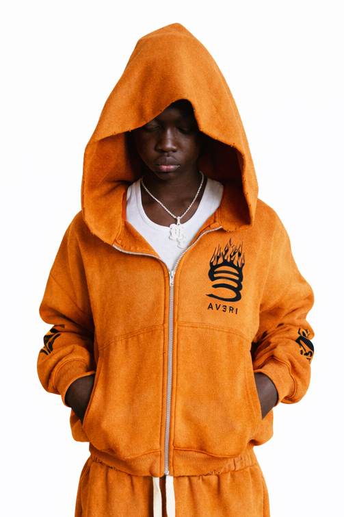 Orange Flame Hoodie