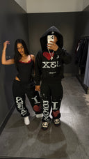 BLACK SPLATTER SEX PANTS