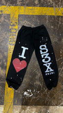 BLACK SPLATTER SEX PANTS