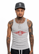 Flame Tank Top Grey/Red
