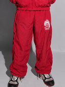 AV3RI RED NYLON TRACK PANTS