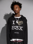 BLACK CAMO SEX HOODIE