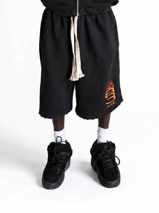 Black Flame Shorts