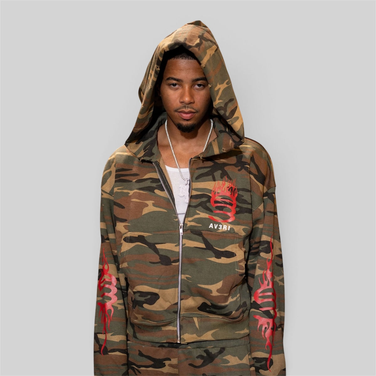 CAMO FLAME HOODIE