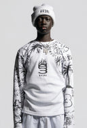 White Graffiti Thermal Shirt