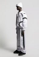 White Nylon Track Pants