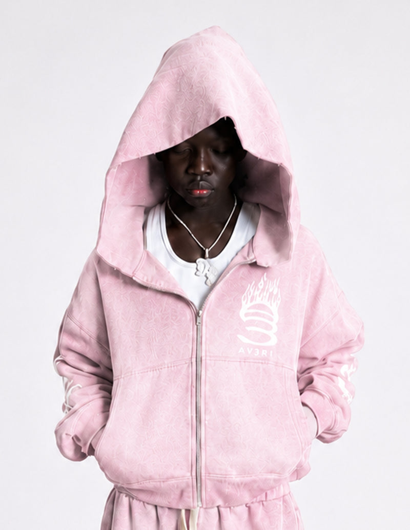 Pastel Pink Flame Hoodie