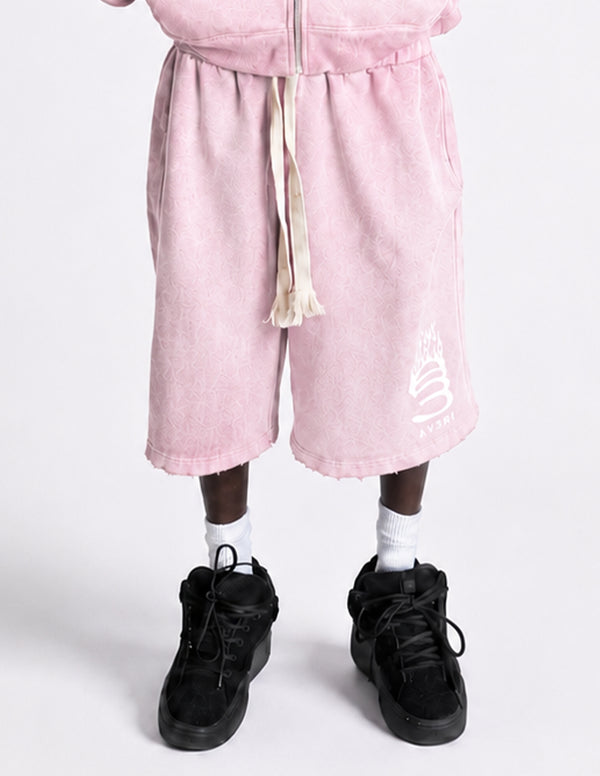 Pastel Pink Flame Shorts